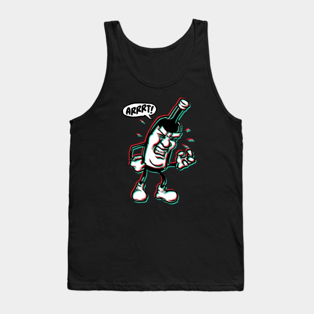 Bob the Bottle in 3D Tank Top by chadsuniverse